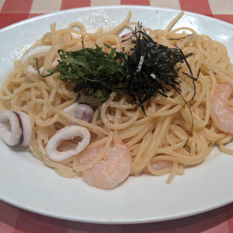 海老とヤリイカのたらこ和風バター(ベッラベーラ 大崎店 （BELLA BELLA）)