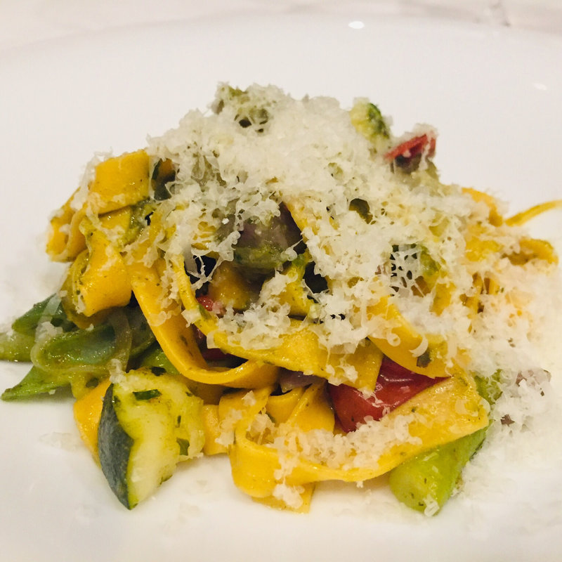 梶並農園産夏野菜の手打ちタリアテッレ(ラ ピッコラ ポエズィーア )