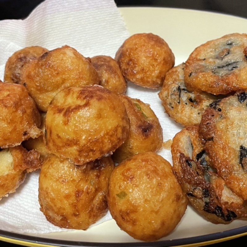 たこ焼き天&山芋揚げ(自宅)