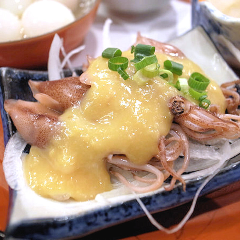 ホタルイカの酢味噌和え(瓦焼き ひとたらし)