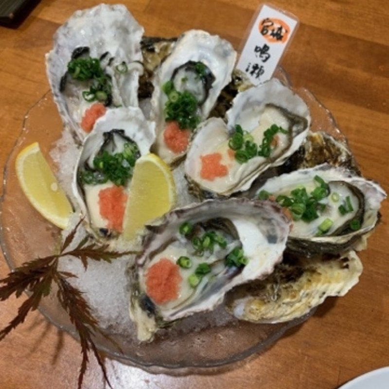 ランチ　生牡蠣(湘南のカキ小屋 笑山)