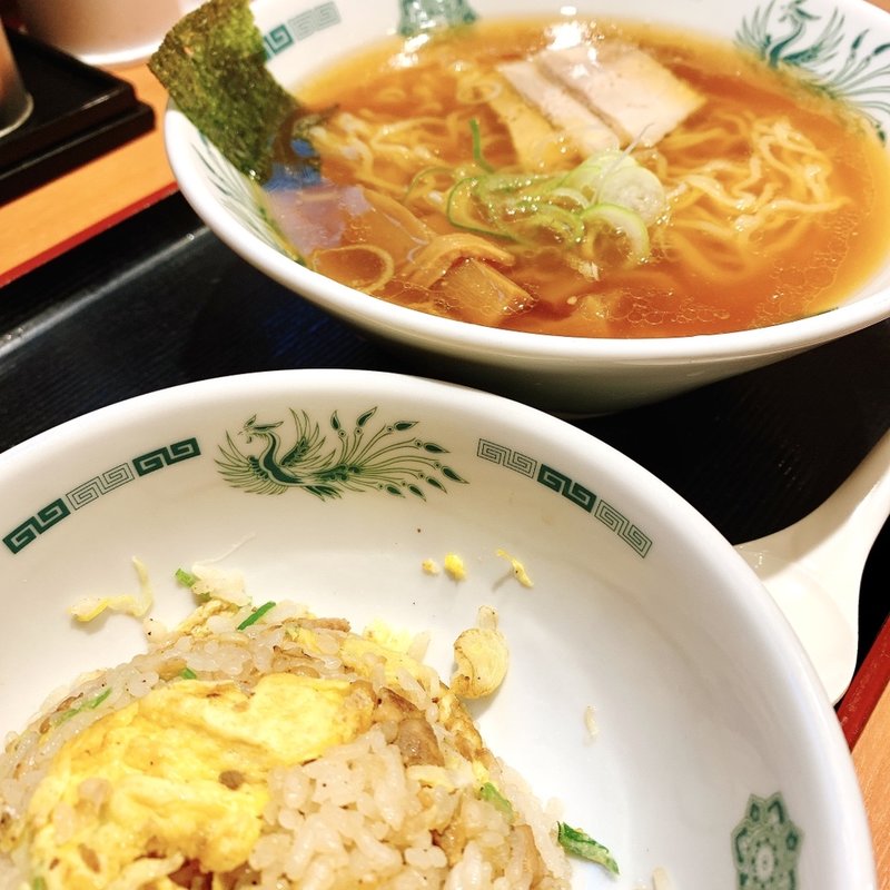 Aセット(中華そばと半チャーハン)(日高屋 鹿島田店)