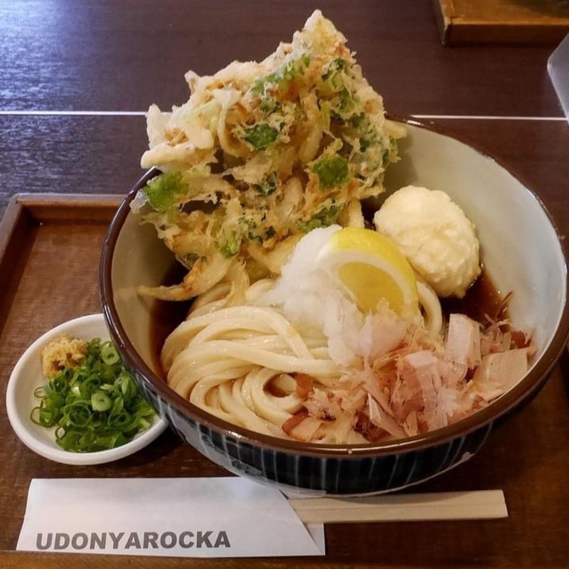 かき玉天ぶっかけ(うどん屋ろっか)