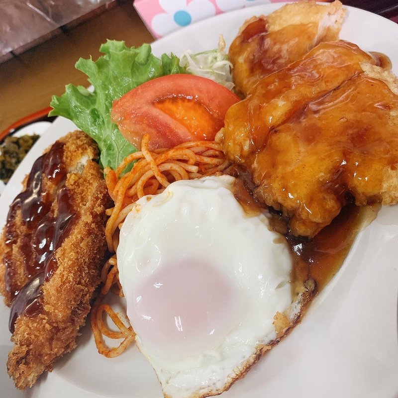 ダブルチキン定食(一福食堂)