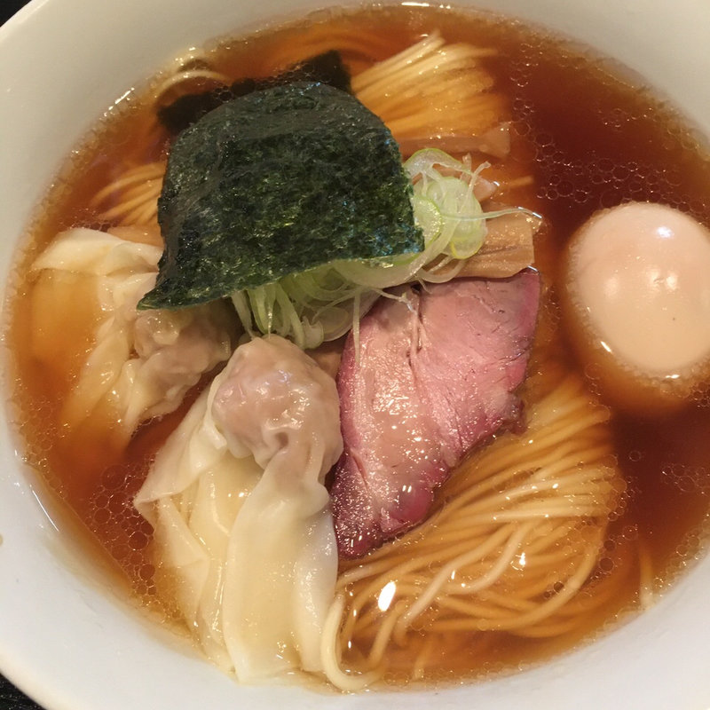 ワンタンメン＋味付け玉子(支那ソバ　小むろ )