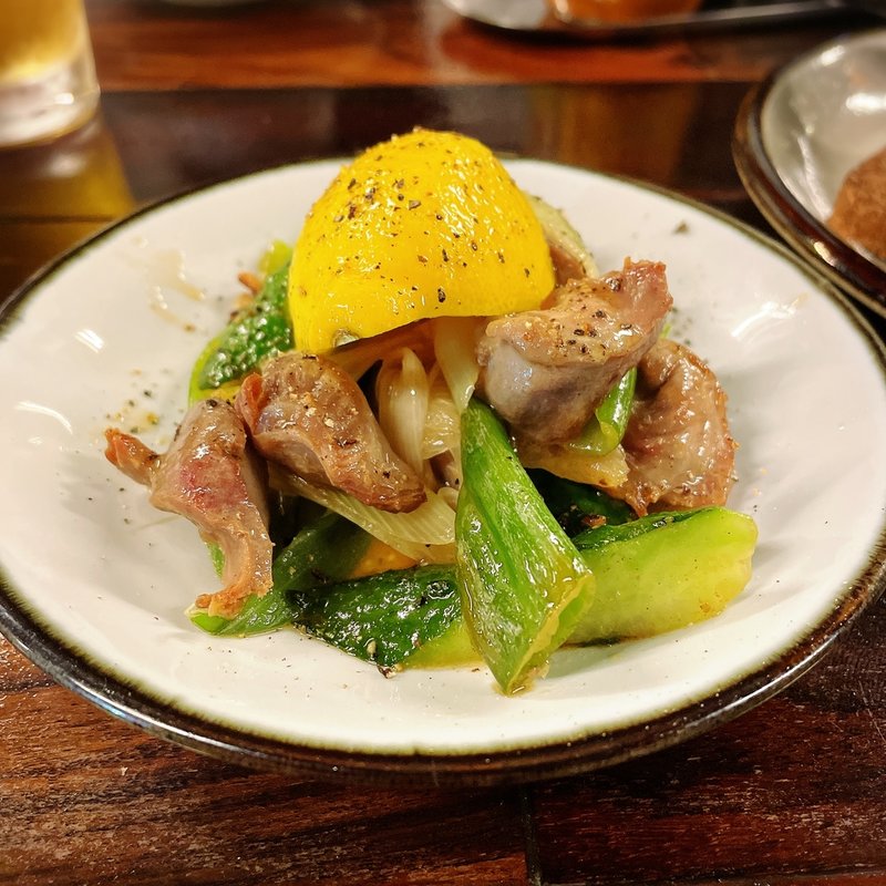 砂肝ときゅうりのレモン炒め(かすがい)