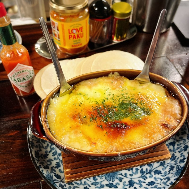 もんじゃ焼きグラタン(かすがい)