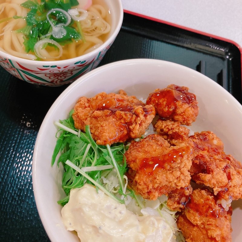 チキン南蛮丼とミニうどんセット(讃岐どん太鼓 三和こどもの国FS店)