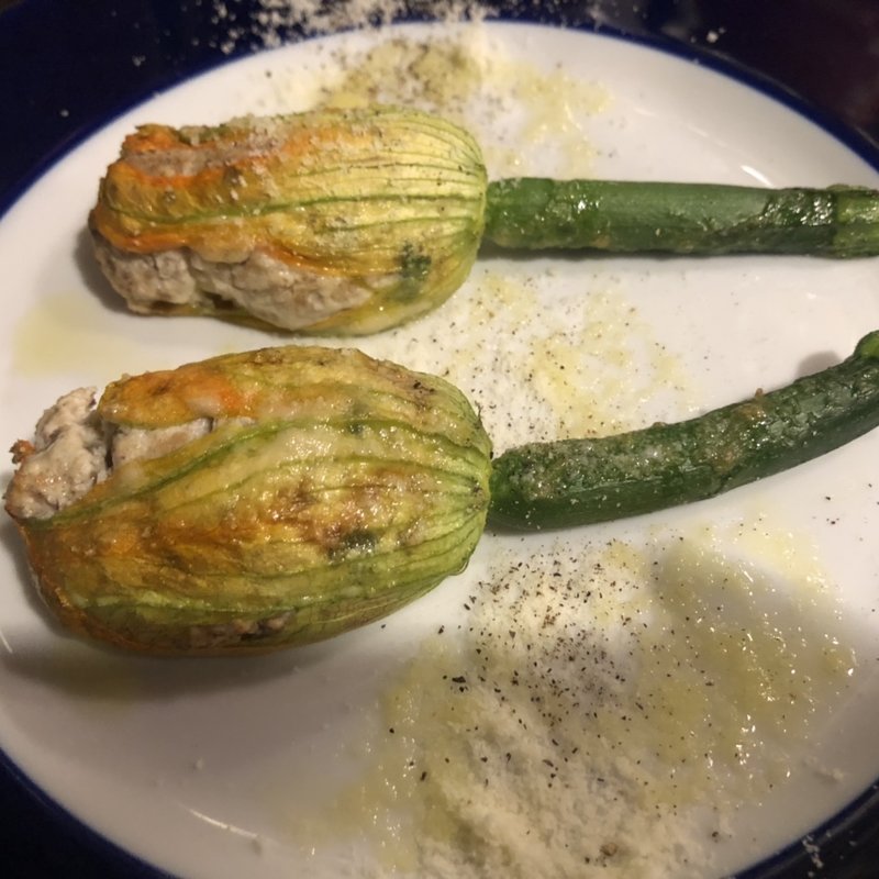 花ズッキーニとリコッタチーズのオーブン焼き(Enoteca 眞  （エノテカシン）)