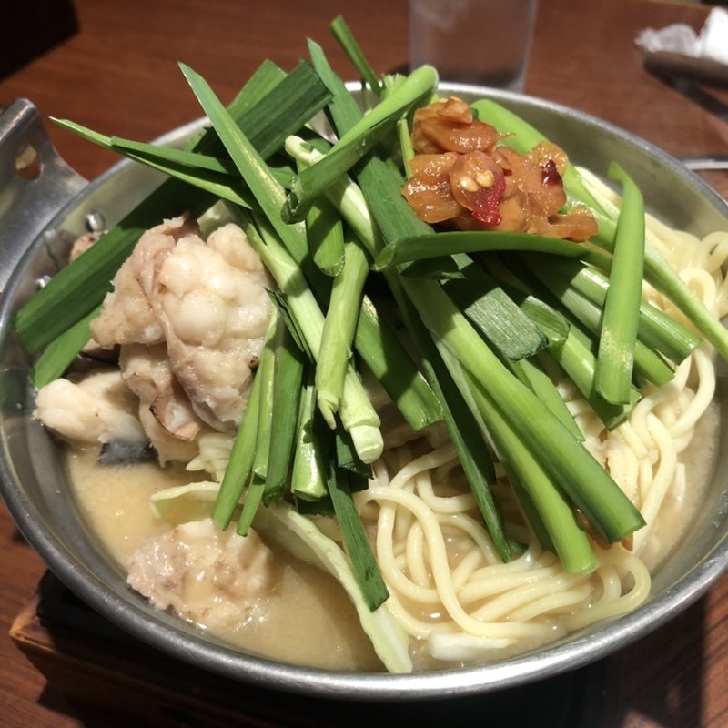 あぶりもつ鍋定食(もつ鍋一慶 八丁堀店)
