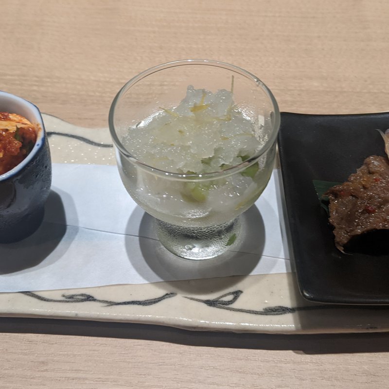 前菜三種盛り合わせ(尾崎牛焼肉 銀座 ひむか )