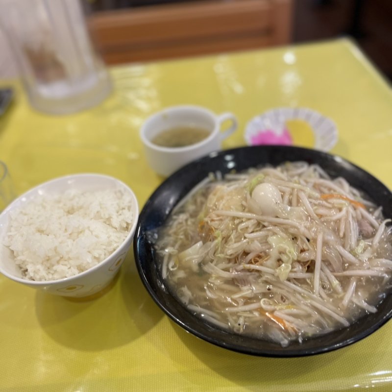 揚げそば定食(イタミとりたま食堂)