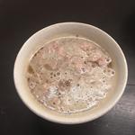 濃厚豚骨つけ麺 (大盛)(博多とんこつ 豚の足跡)