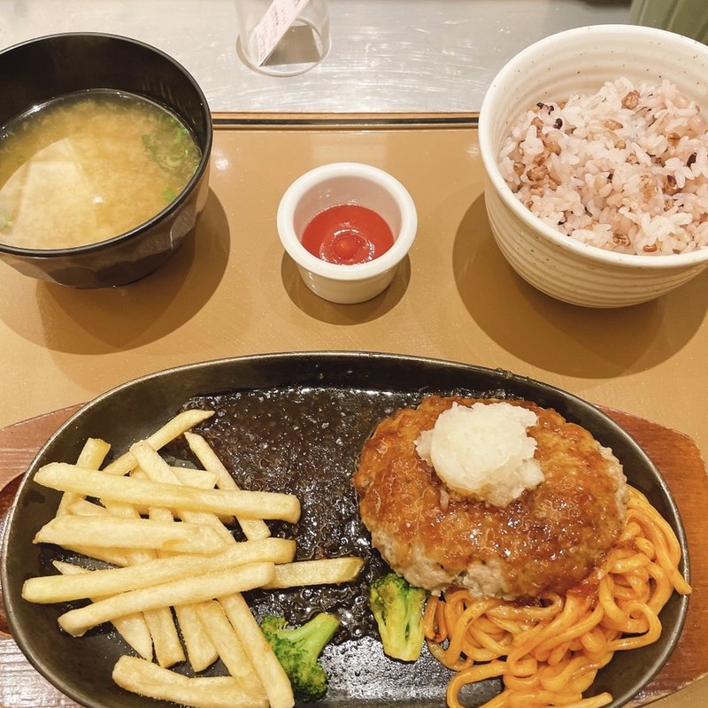 和風おろしハンバーグ定食(やよい軒 春日部小渕店)