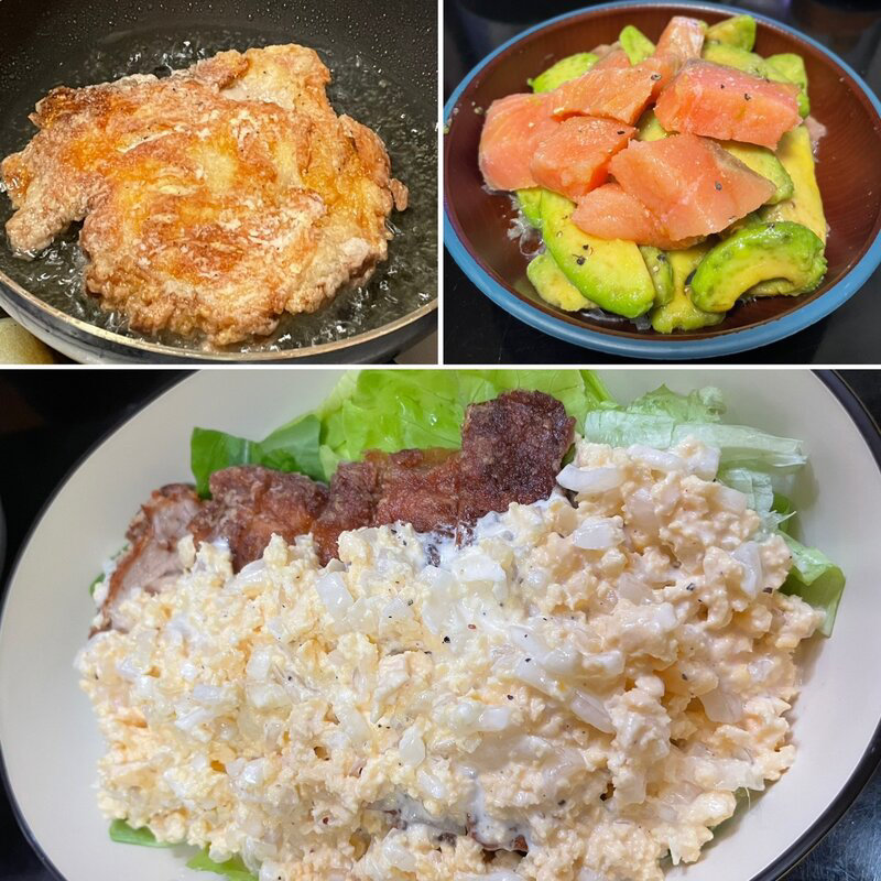 カリカリチキン タルタルソースかけ(自宅)