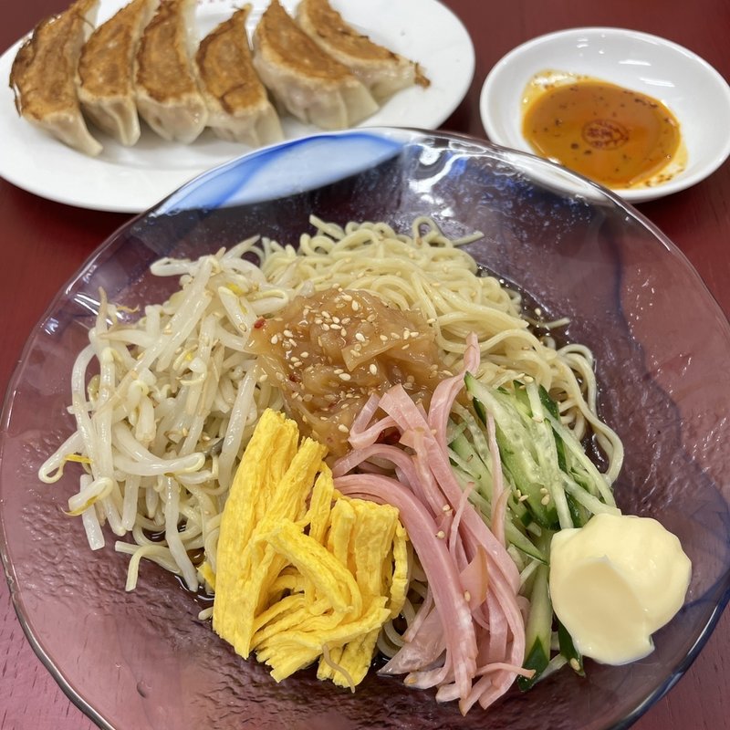 五目冷やし中華と焼餃子のセット(大阪王将 西新店)