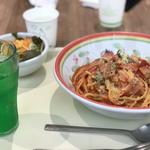 フレッシュバジルのポモドーロ ランチセット +パスタやや多めの1.5倍