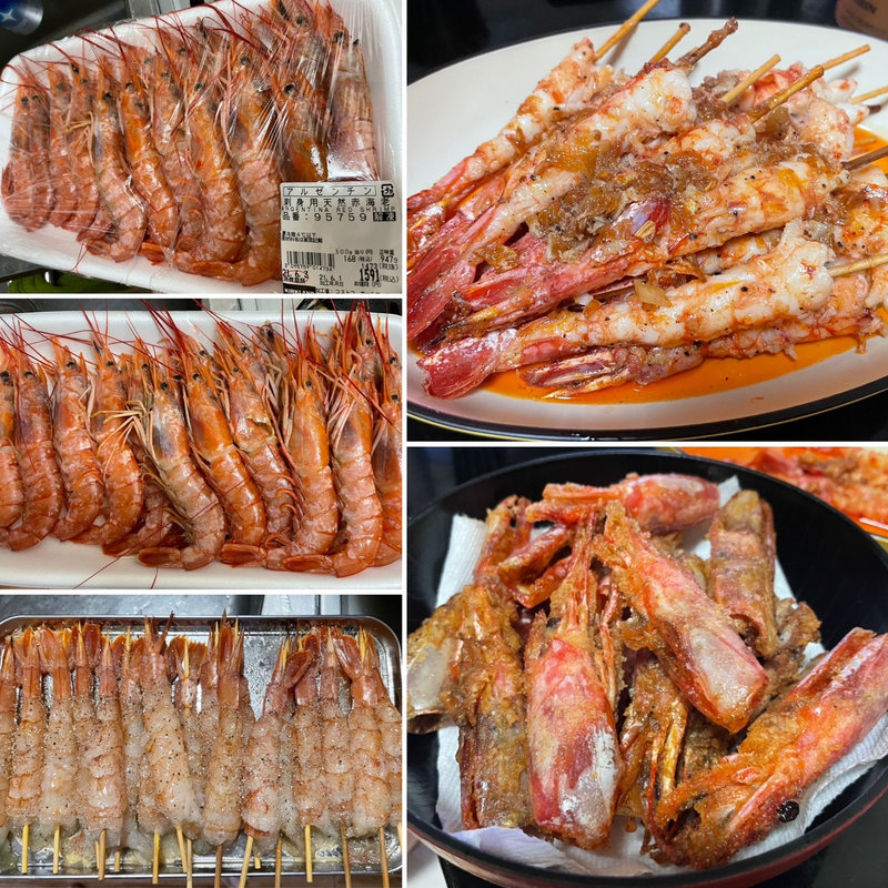 天然海老アヒージョ🦐(自宅)