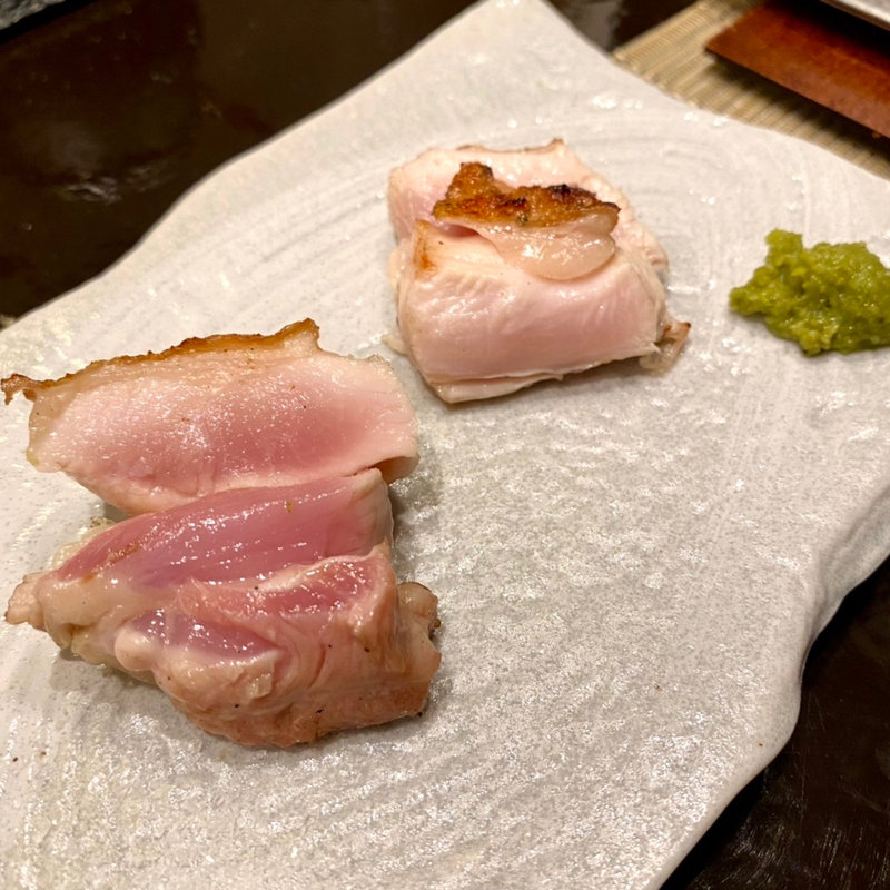 シャポーン鶏のモモ・ムネ焼き(焼き鳥 うま中)