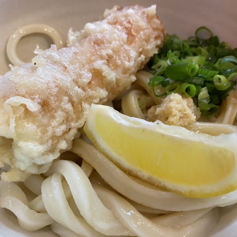 生しょうゆうどん(ちくわ天付)(うどん一燈照隅(いっとうしょうぐう))
