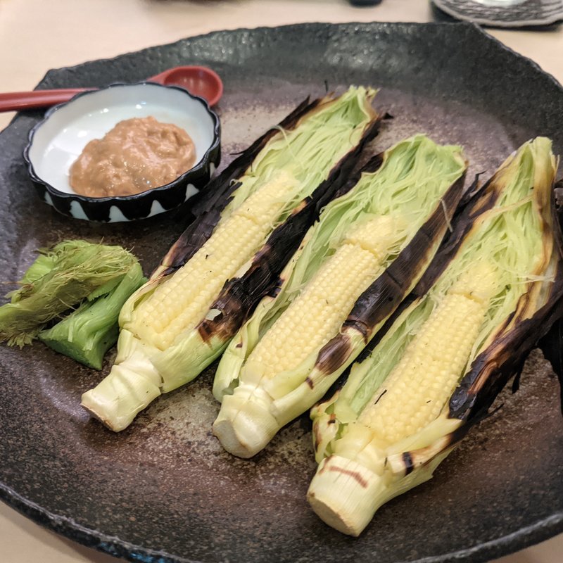 愛知産皮付ヤングコーン(日本酒と肴 ふるさと)