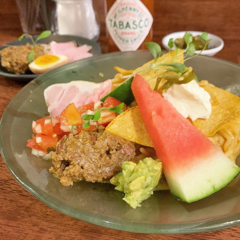 限定　冷やしメキシカンまぜそば(海老丸らーめん)