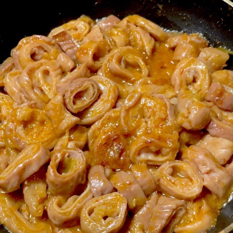 豚直腸の味噌炒め(自宅)