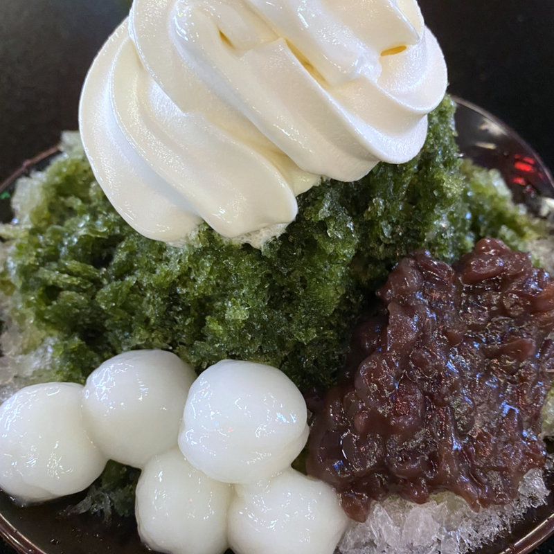 抹茶あずき(かき氷)(雪うさぎ 大江戸温泉フードコート内)