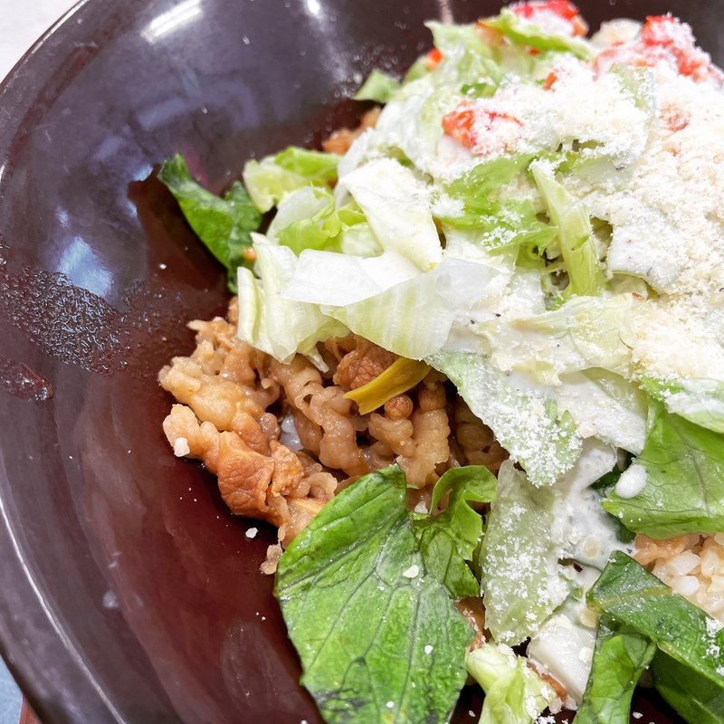 シーザーレタス牛丼(すき家 梅田東店 )