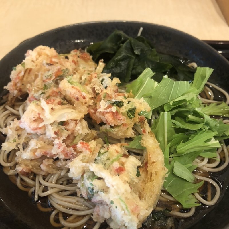 冷やし天ぷらそば(田そば （デンソバ）)