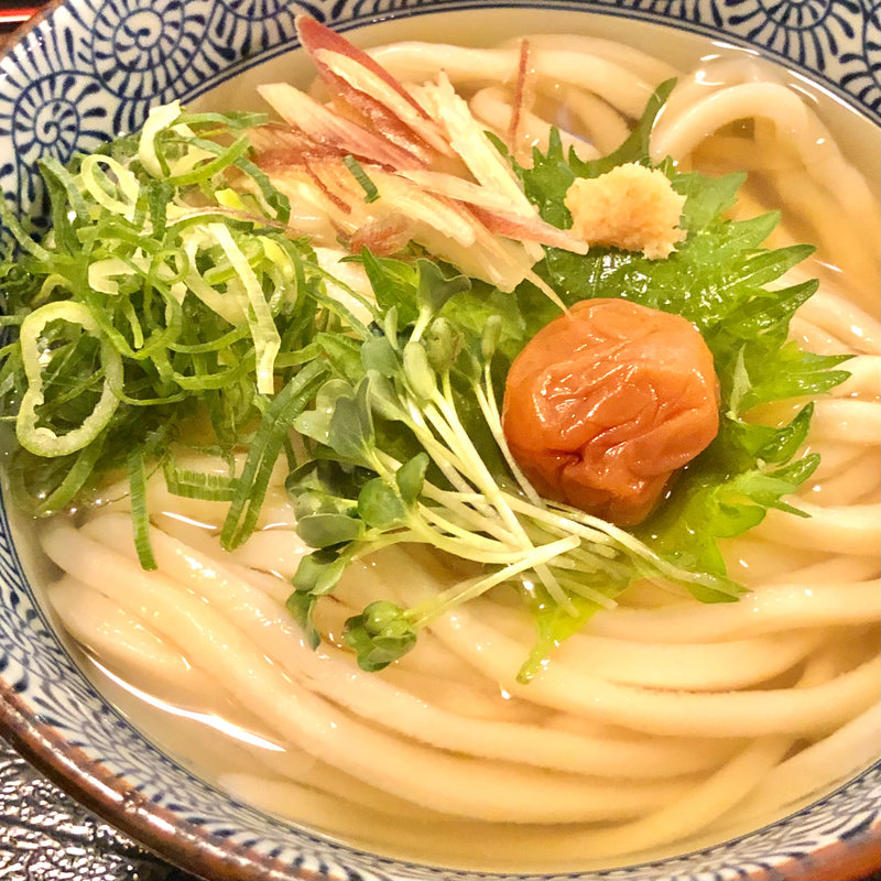 梅ひやかけうどん(讃岐うどん 蔵之介 （くらのすけ）)