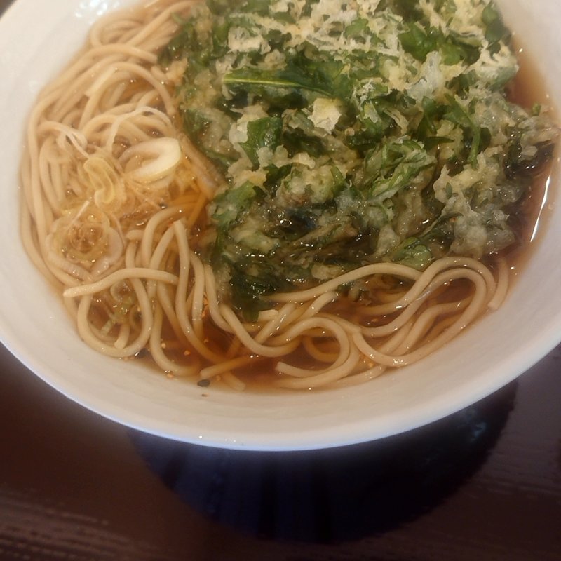 春菊天そば(田そば （デンソバ）)