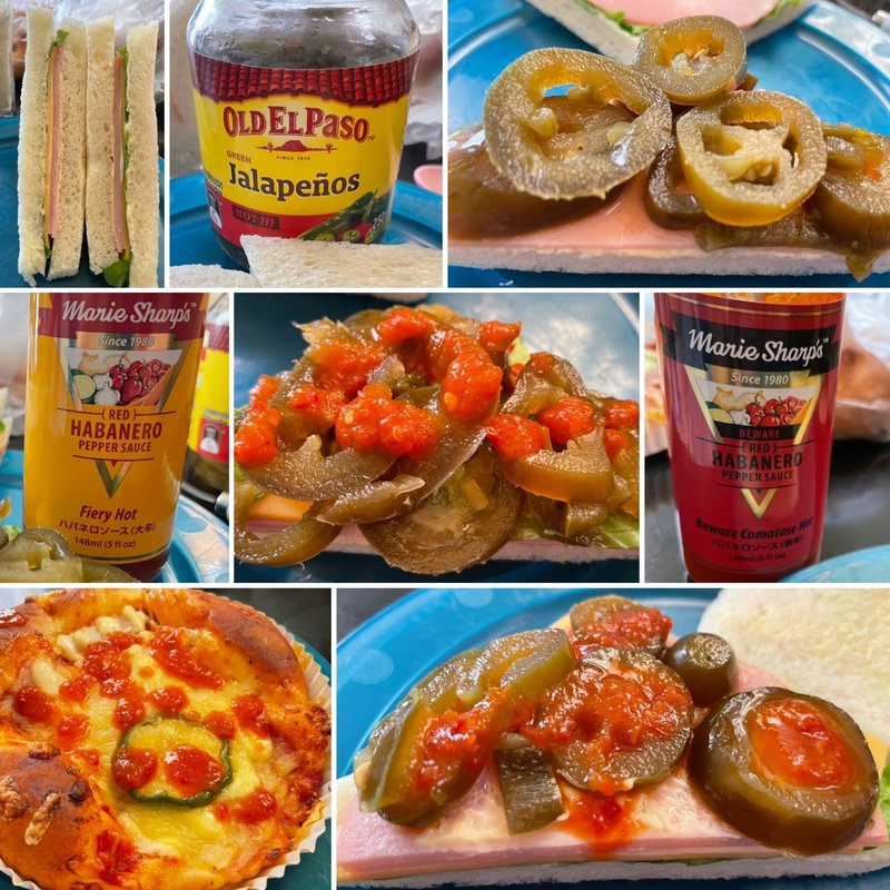 ハラペーニョ🫒ハムサンドアレンジ(自宅)