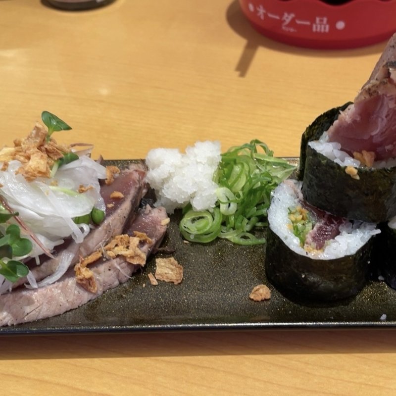 豪快！一本釣り鰹　食べ比べ(スシロー 八千代高津店)