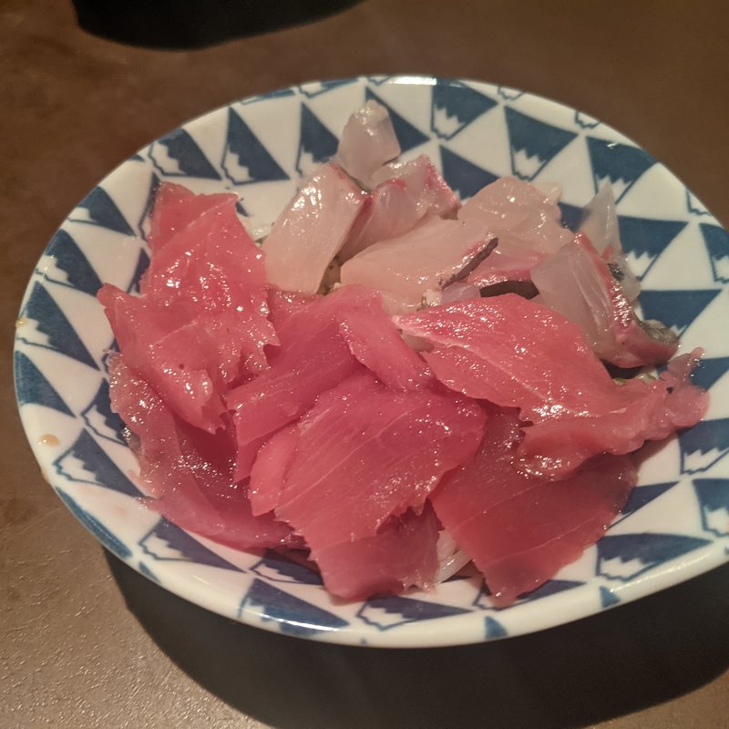 本マグロ中落ち、アジ(産直屋 たか)