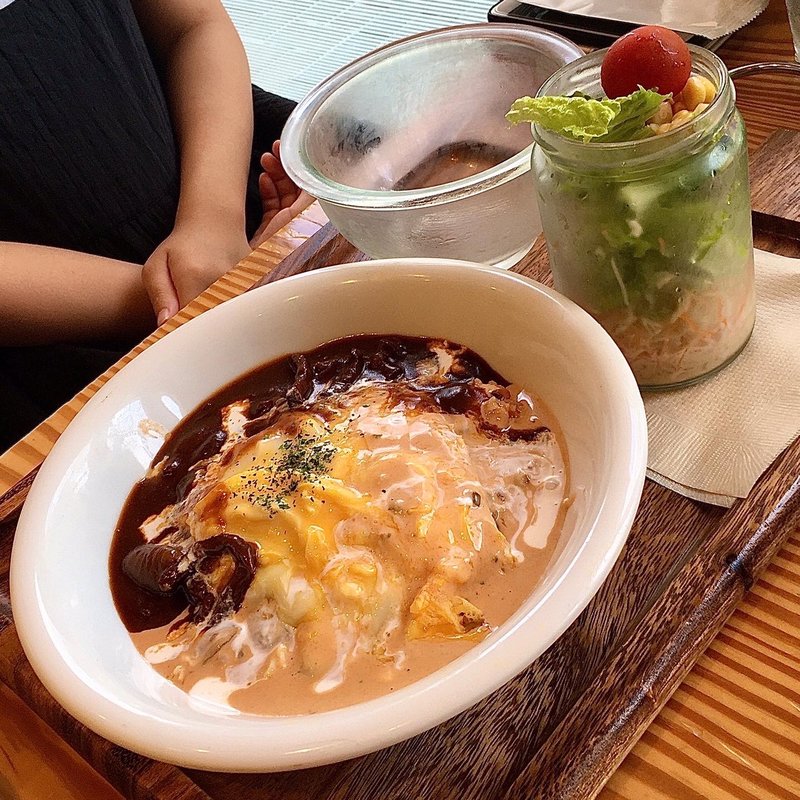 クリーミー＆ハヤシ オムライスセット(コトコトヤ mozoワンダーシティ店)