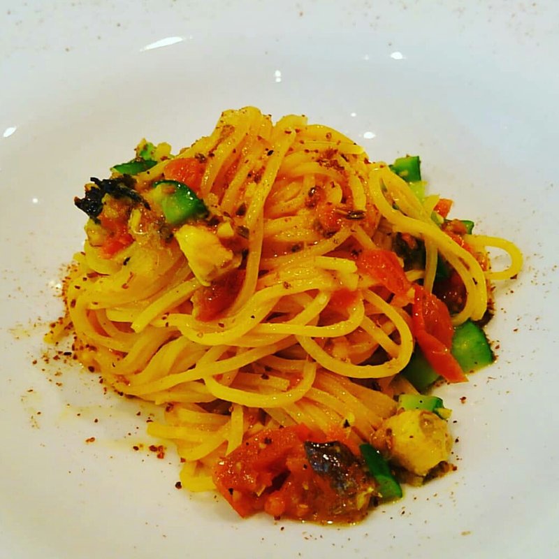 ランチコースB パスタ 鰻と胡瓜のサフラン風味手打ちタリオリーニ(A LA CIVETTE)