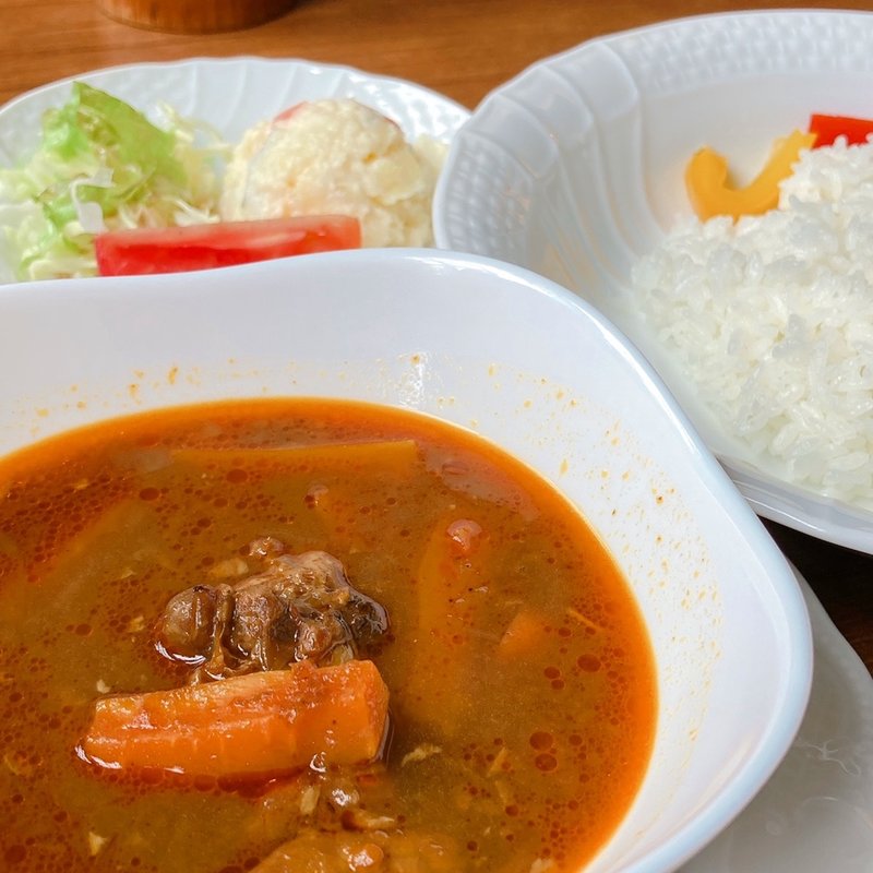 スパイシーカレー（ランチセット）(みずさわ珈琲店)