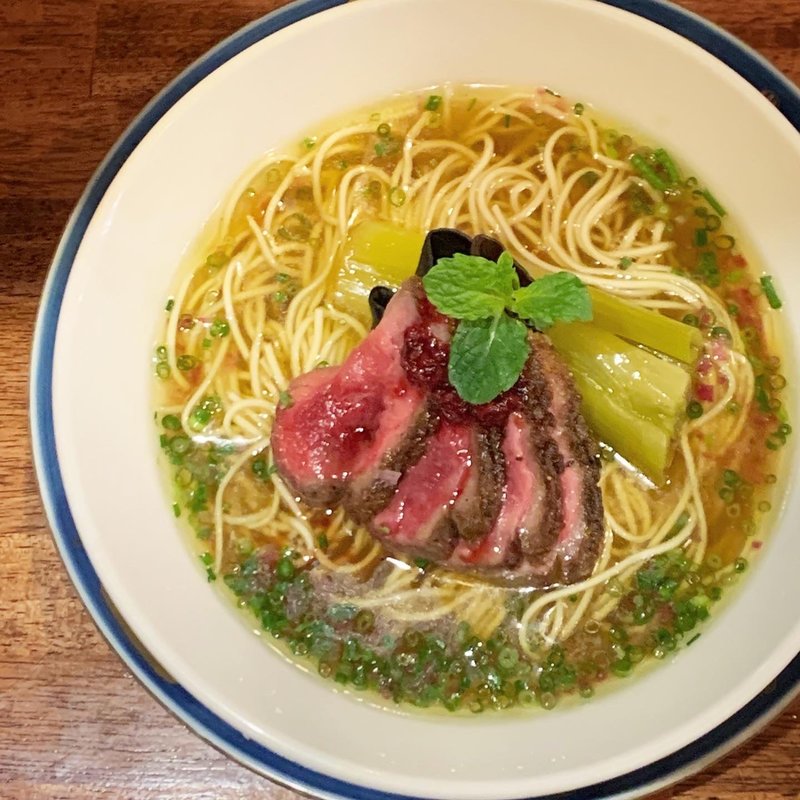 限定　フランス産シャラン鴨の塩らーめん(海老丸らーめん)