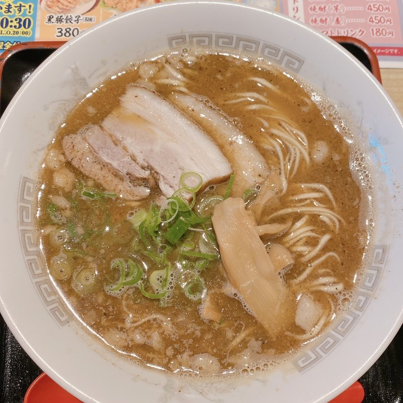 魚節とんこつ醤油ラーメン(味八　春日店)