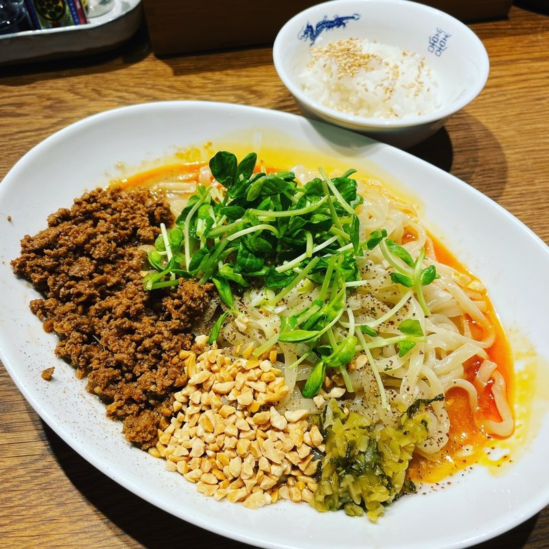 汁なし麻辣担々麺(中華そば 二階堂)
