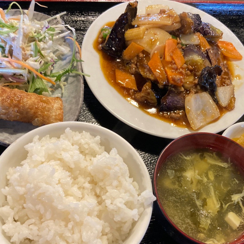 麻婆ナス定食(楽楽一番)