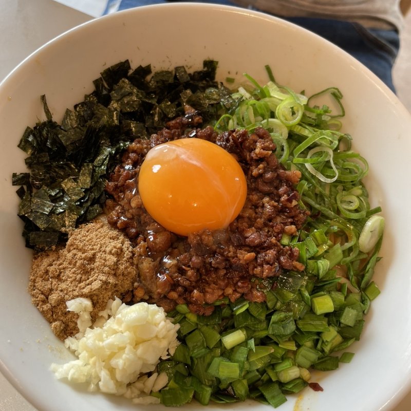 極濃鶏白湯まぜそば(キラメキノトリ 大阪門真店)