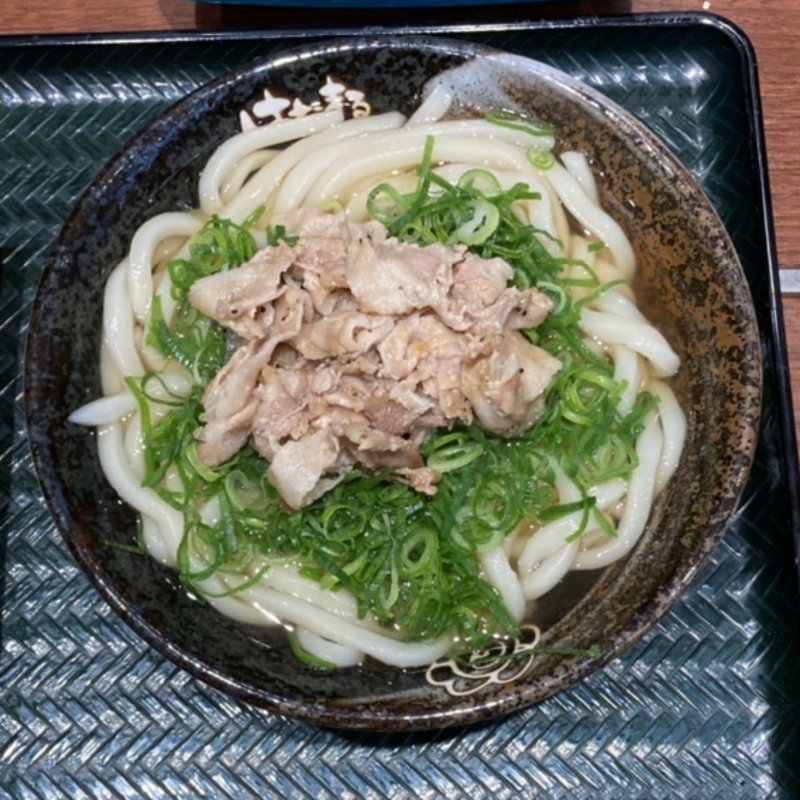 塩豚ねぎうどん　(中盛)(はなまるうどん　仙台おおまち店)