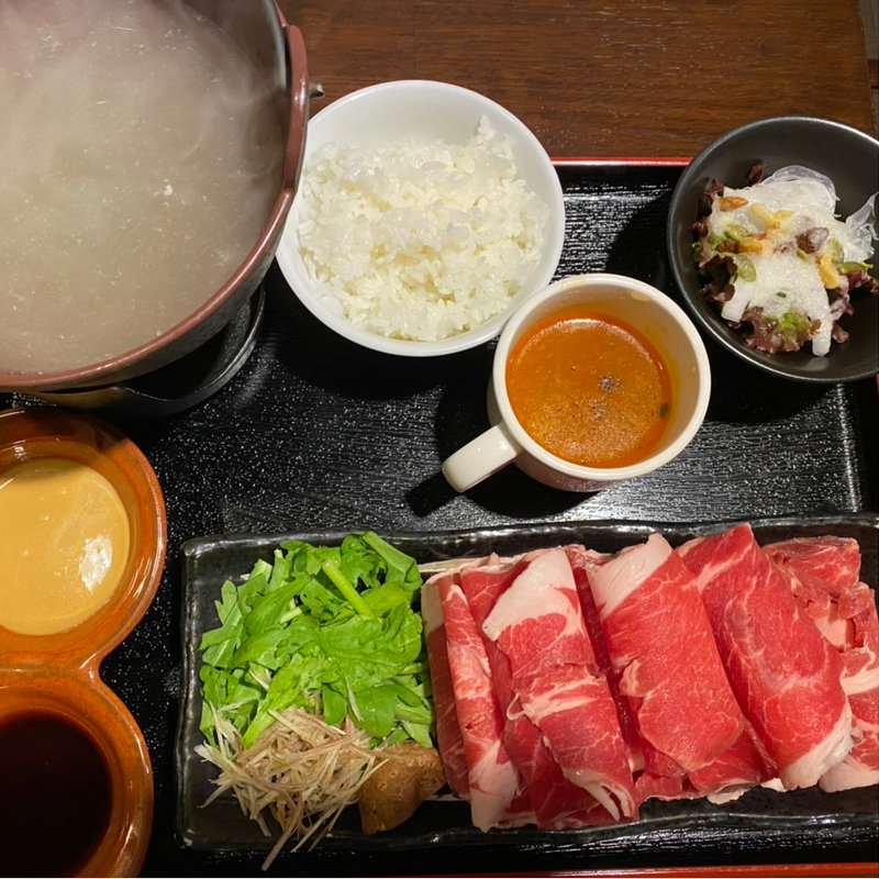 ラムしゃぶ定食(ひつじや 糸)