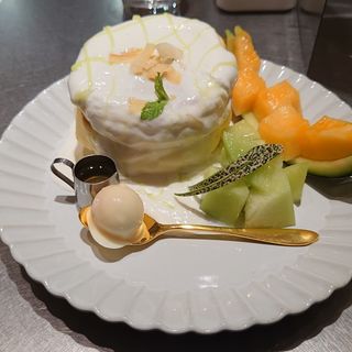 メロンのパンケーキ(レインボーパンケーキ 西武池袋店)