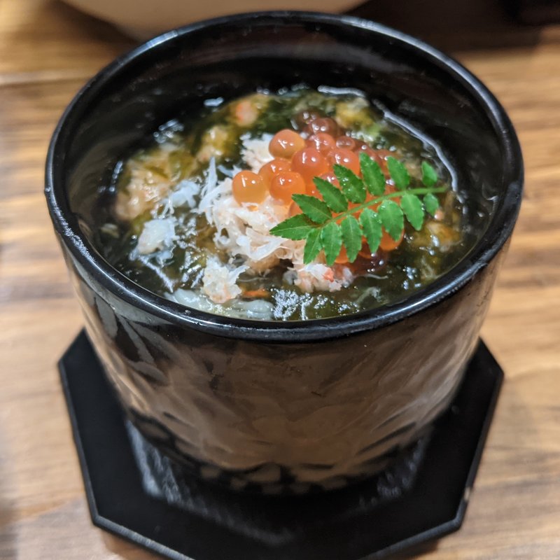 蟹の餡掛け茶碗蒸し(鮮魚と釜飯のお店 魚義)