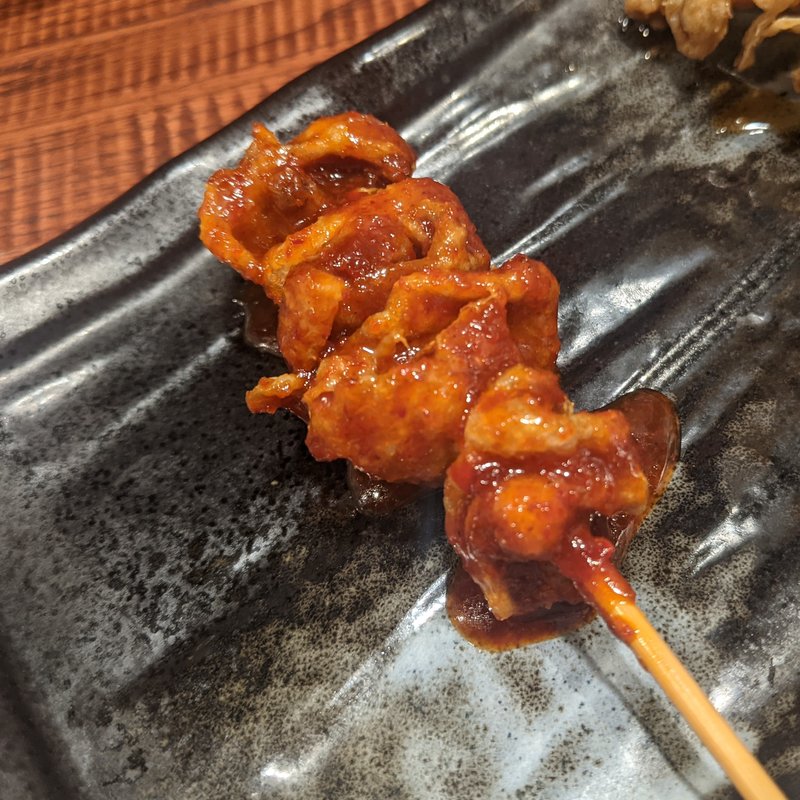 秘伝かわ串　辛(水炊き・焼鳥・鶏餃子 とりいちず 大船店)
