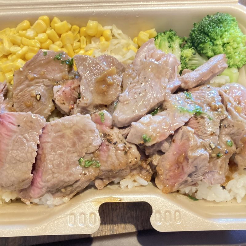 ステーキオーバーライス　レギュラー(200g) バター&スパイシージンジャー(グッドバターグッドステーキ西荻窪)