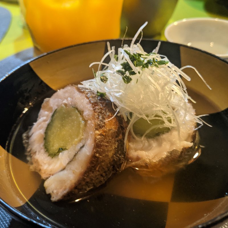 カマスとお茄子のお椀(立呑み とだか)